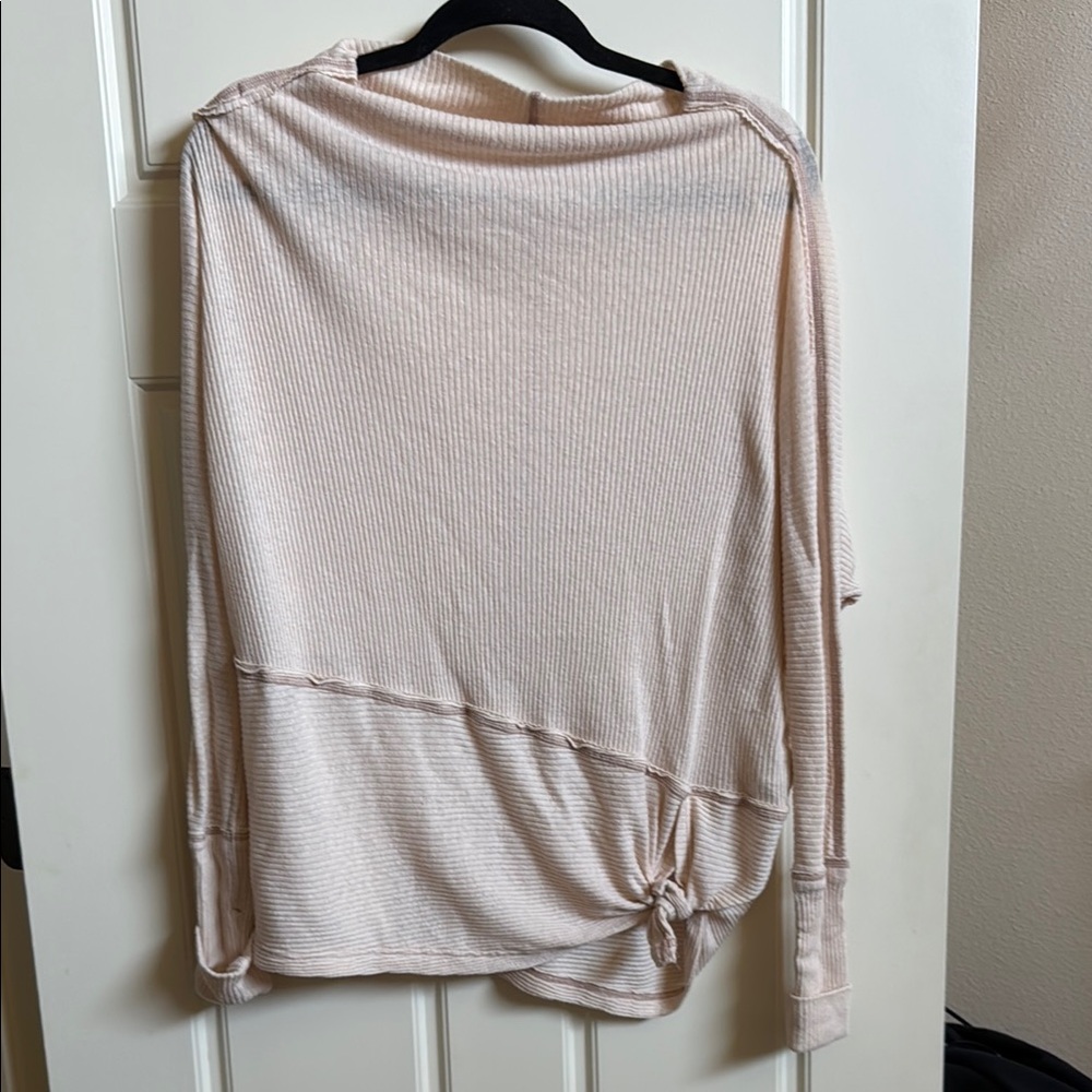 We The Free Light Pink Knotted Sweatshirt